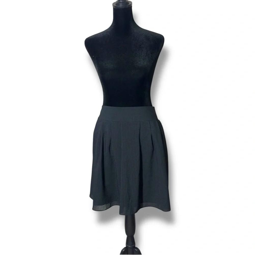 A New Day NWT XL Ebony Fully Lined High Wide Waistband Fit and Flare Mini Skirt - Picture 1 of 15